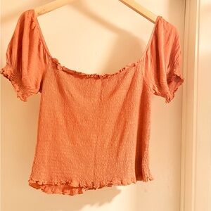 Heart Hips Terracotta Smocked Blouse